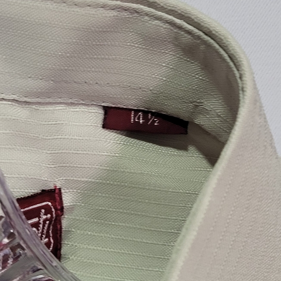 Sonneti Men's Light Green Long Sleeve Dress Shirt Size 14.5 Neck/Small EUC - Picture 3 of 4